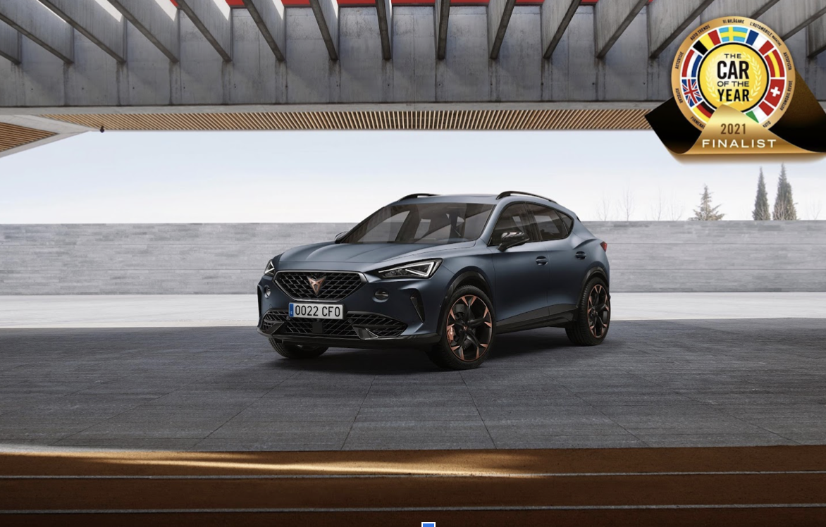 El CUPRA Formentor, elegido como uno de los siete finalistas del prestigioso premio ‘Car of the Year 2021’.
